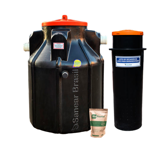 Kit Biodigestor 750L + Leito de Secagem