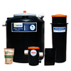 Kit biodigestor 600L com leito de secagem e caixa de gordura Sanear Brasil