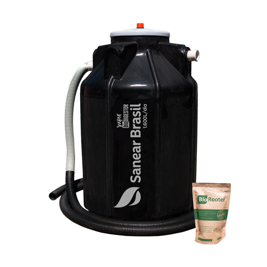 Super Biodigestor 1600L Sanear Brasil: Solução Completa 4 em 1 para Esgoto