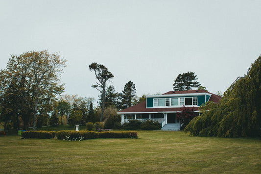 Residência com gramado: contexto de planejamento do sumidouro