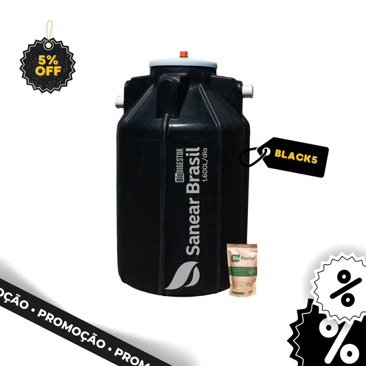 Biodigestor (3 em 1) 1.600L - Sanear Brasil - Sanear Brasil - Loja oficial | Produtos para tratamento de Água e esgoto