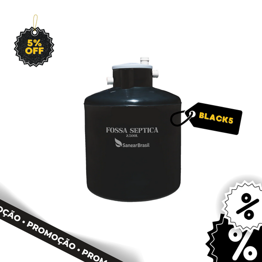 Fossa Séptica 2.500 Litros - Sanear Brasil - Sanear Brasil - Loja oficial | Produtos para tratamento de Água e esgoto