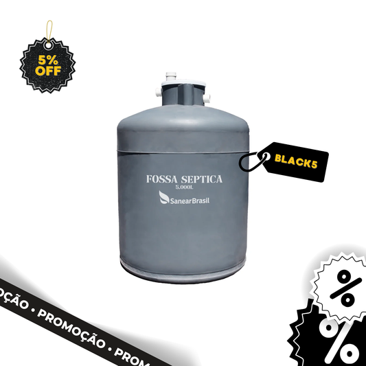 Fossa Septica 5.000 Litros - Sanear Brasil - Sanear Brasil - Loja oficial | Produtos para tratamento de Água e esgoto