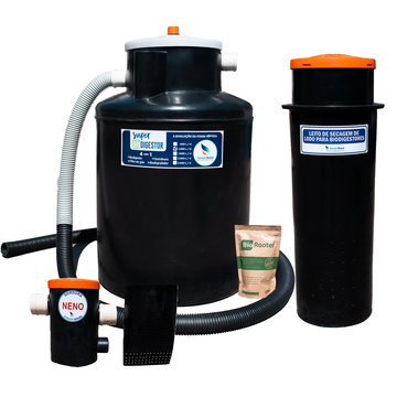 KIT SUPER BIODIGESTOR 1000L com leito é gordura Sanear Brasil