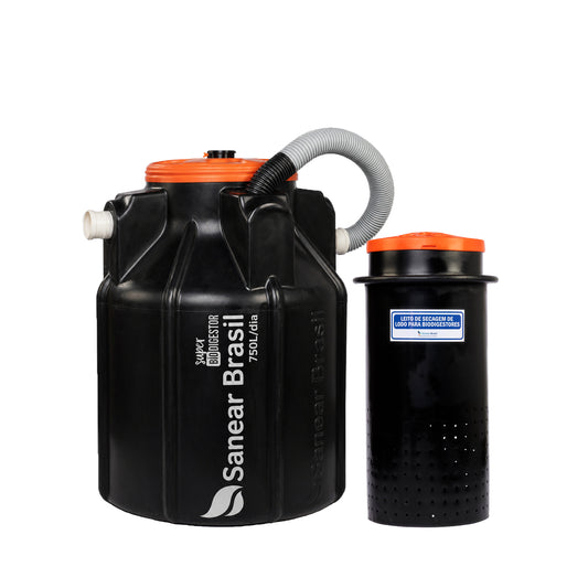 Super Biodigestor 750L/dia + Leito de secagem