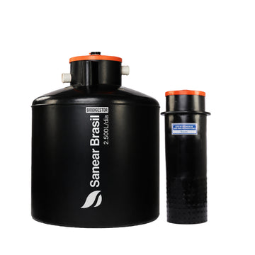 Kit Biodigestor 2500L/dia + Leito de Secagem