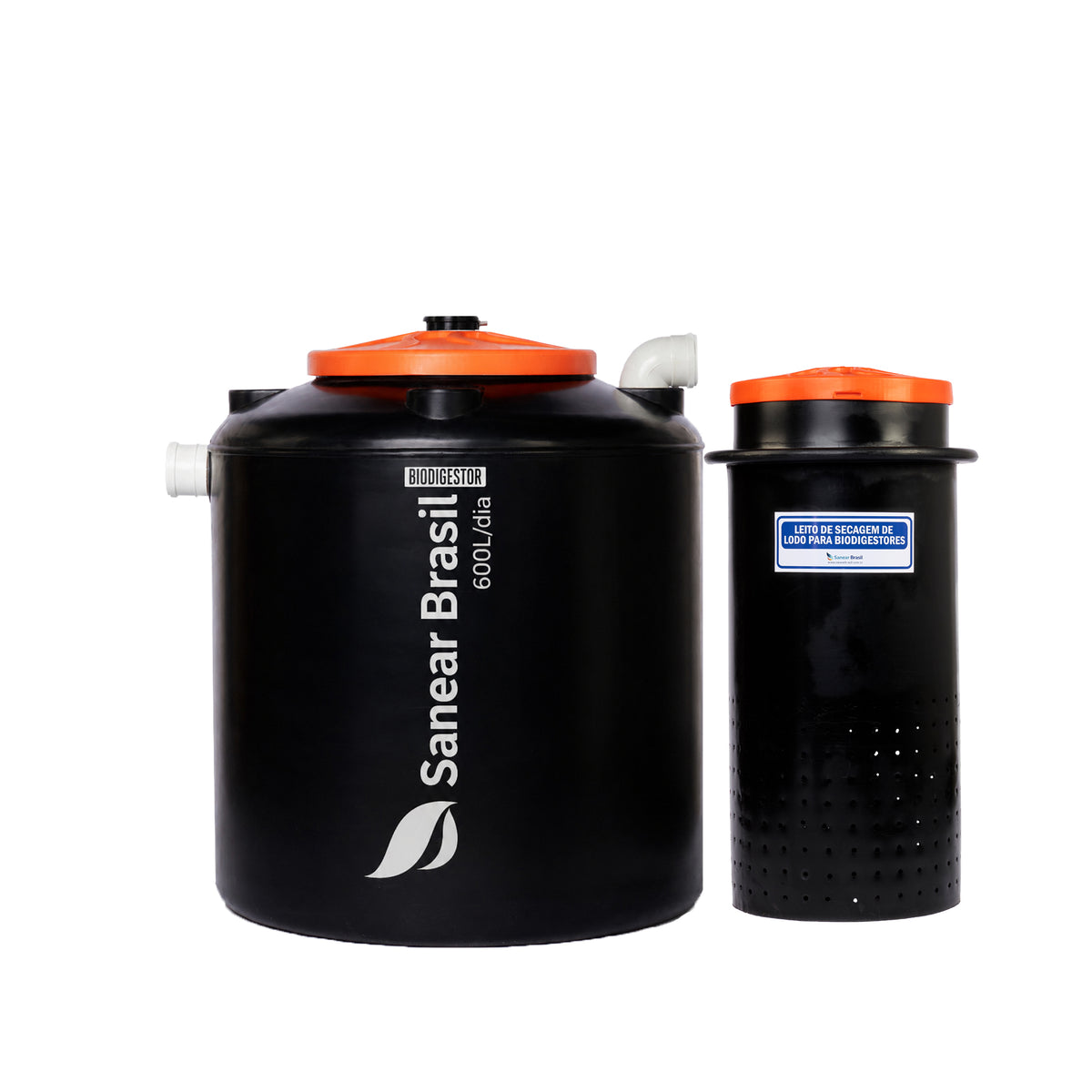 Kit Biodigestor 600 L/dia Sanear Brasil com leito de secagem