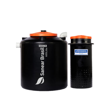Kit Biodigestor 600 L/dia Sanear Brasil com leito de secagem