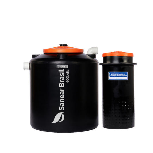 Biodigestor 600L/dia + Leito de secagem