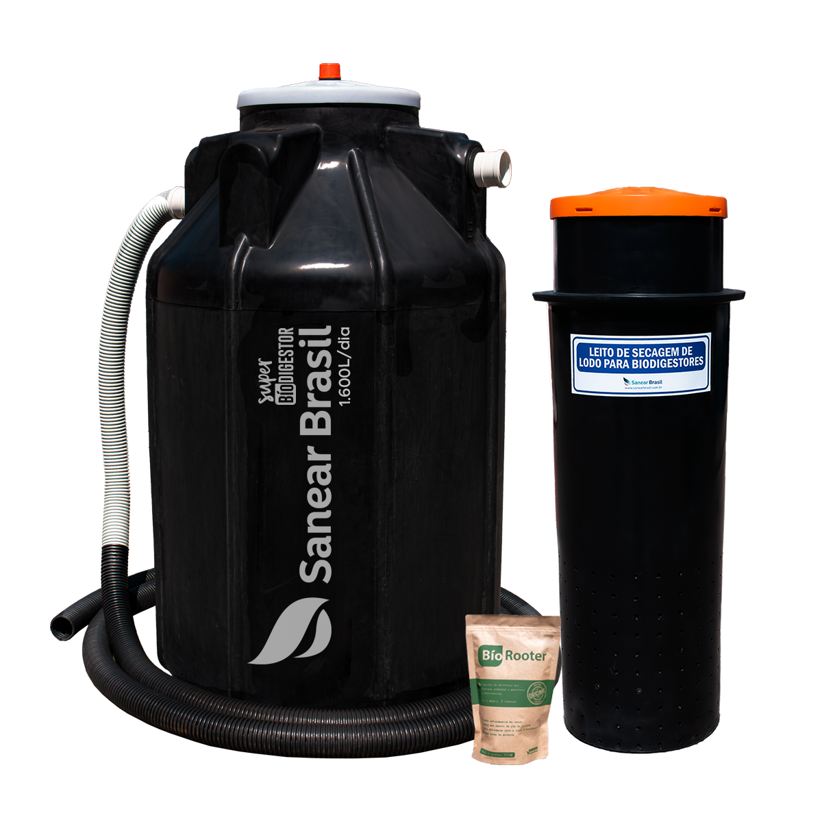 Kit SuperBiodigestor 1600L + Leito de Secagem - Sanear Brasil