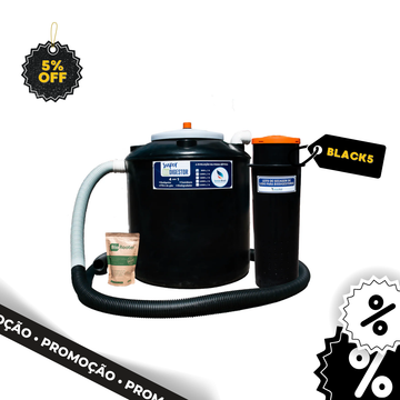 Kit SuperBiodigestor 600L + Leito de Secagem Sanear Brasil 