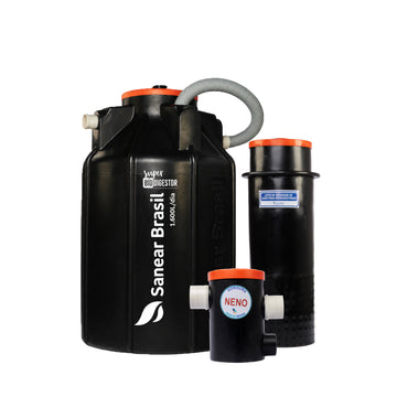 Kit Super Biodigestor 1600L/dia + Leito de Secagem + Caixa de Gordura 20L