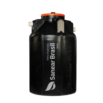 Filtro anaeróbio 1600L Sanear Brasil para tratamento de efluentes sanitários.