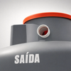 Saída do biodigestor tradicional 5000L Sanear Brasil para passagem do efluente tratado.