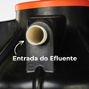Detalhe em close da entrada de efluente do Super Biodigestor de 1600 litros