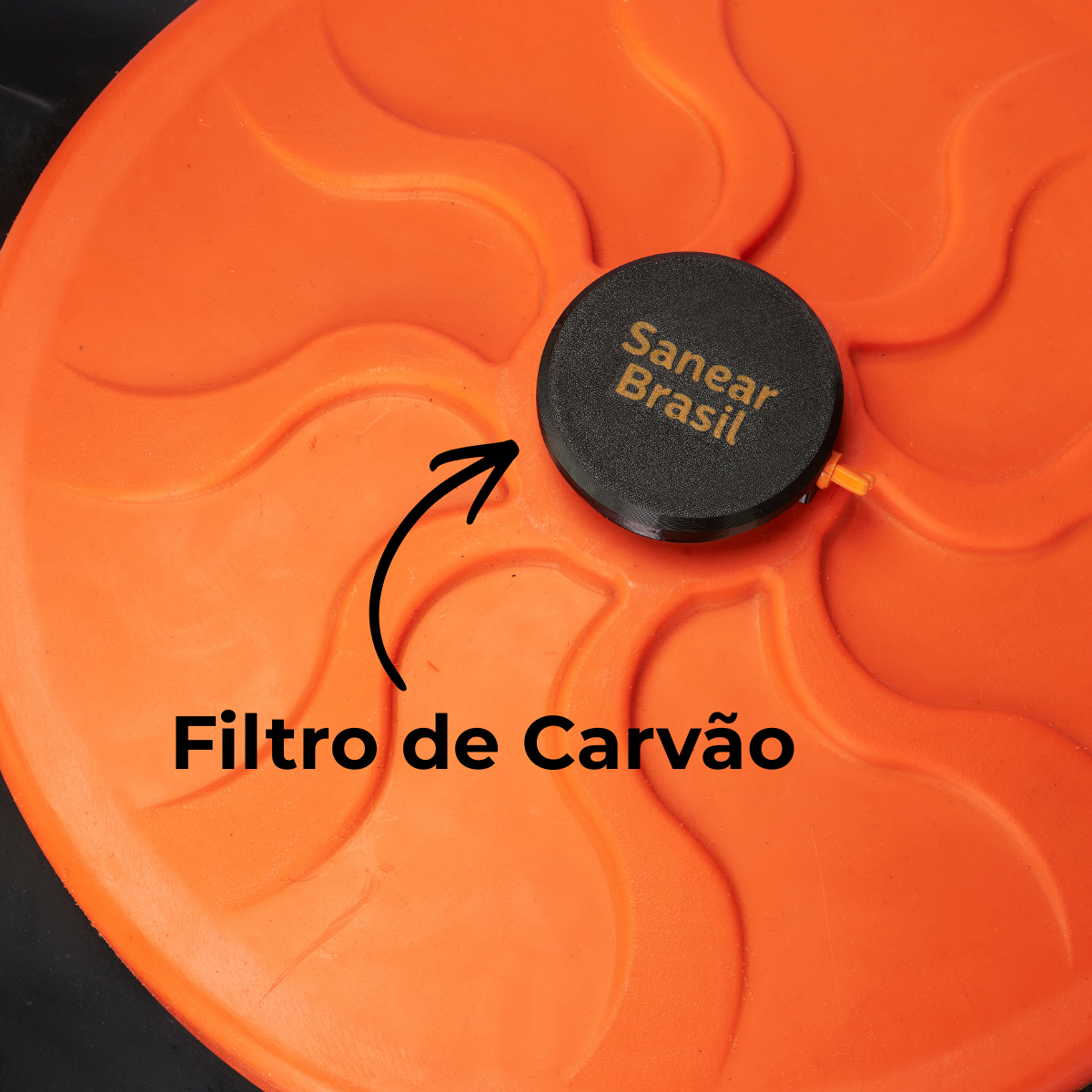 Filtro de carvão ativado e tampa de inspeção do Super Biodigestor de 2500 litros
