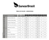 Tabela de volume dos biodigestores Sanear Brasil, com modelos e número de pessoas por tipo de uso